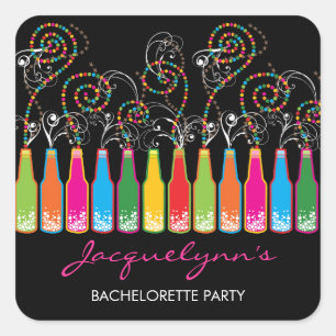 Colorful Bubbly Celebration Party Sticker