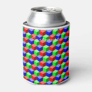 Colorful Building Blocks Thunder_Cove 3-D Can Cooler