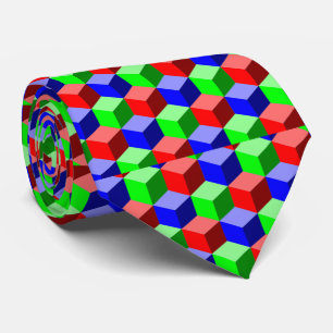 Colorful Building Blocks Thunder_Cove 3-D Tie