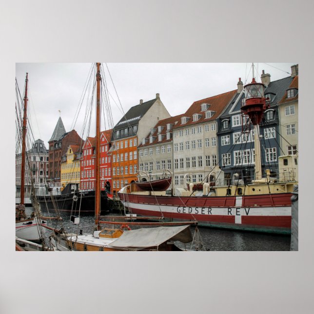 COLORFUL BUILDINGS BESIDE THE RIVER POSTER (Front)