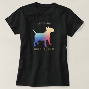 Colorful Bull Terrier Silhouette T-Shirt