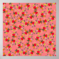 Colorful bunch of flowers with pinky backgroundart