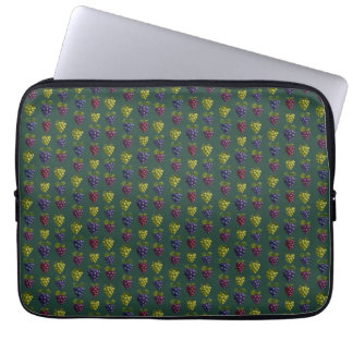 Colorful bunches of grapes laptop sleeve