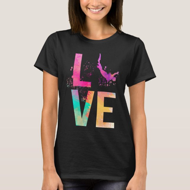 Colorful Bungee Jumping Mom  Bungee Jumping T-Shirt (Front)