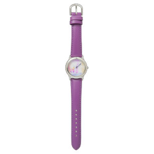 colorful bunny and butterfly kids wrist watch