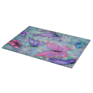 Colorful Butterflies Flying - Joy - Cutting Board