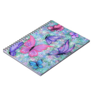 Colorful Butterflies Flying Notebook