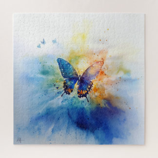 Colorful Butterfly Watercolor Jigsaw Puzzle