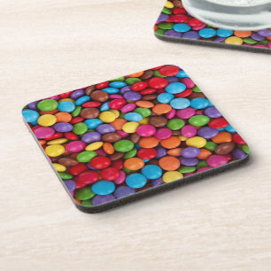 Colorful Button Candy Coaster