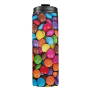 Colorful Button Candy Quirky Thermal Tumbler