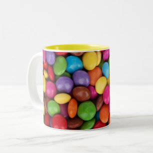 Colorful Button Candy Two-Tone Coffee Mug