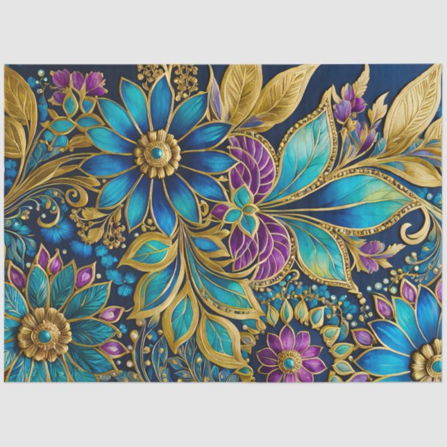 Colorful Byzantine Jewel Art Tissue Paper (Front)