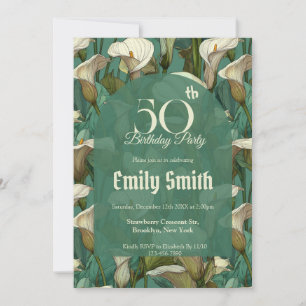 Colorful Call Lilies Accent 30Th Birthday Invitation