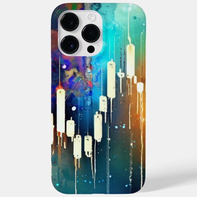 Colorful candlestick chart abstract painting Case-Mate iPhone case (Back)