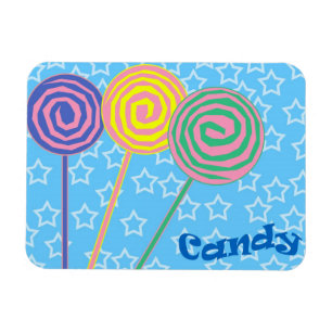 Colorful candy illustration magnet
