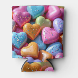 Colorful Candy Love Hearts Can Cooler