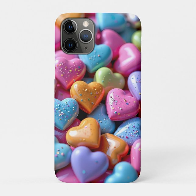 Colorful Candy Love Hearts Case-Mate iPhone Case (Back)
