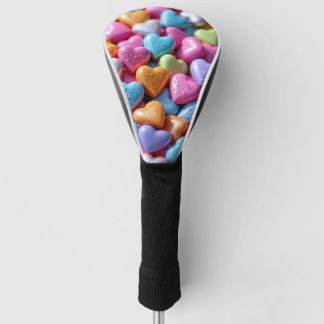 Colorful Candy Love Hearts Golf Head Cover