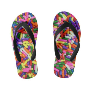 Colorful Candy Sprinkles Kid's Flip Flops