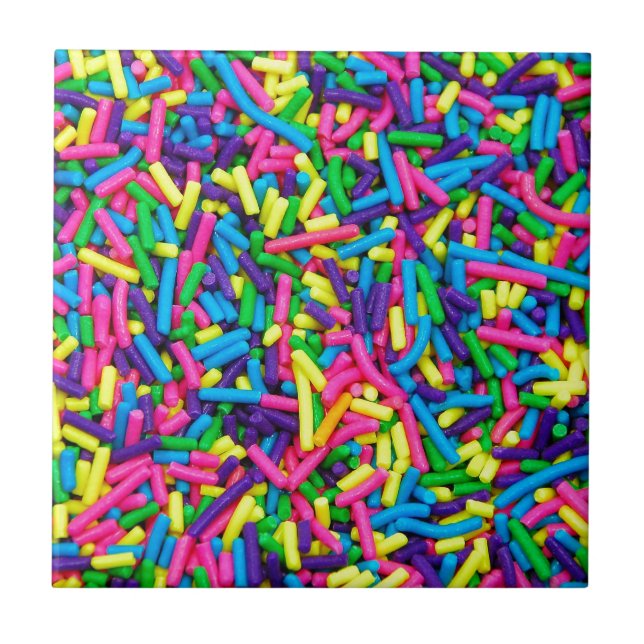 Colorful candy sprinkles print tile (Front)