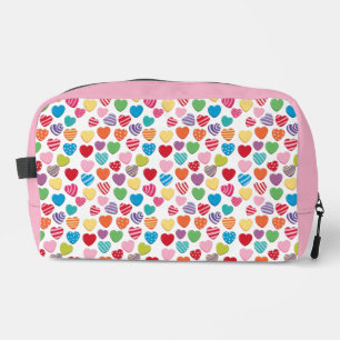 colorful candy Valentine's day heart pattern Dopp Kit