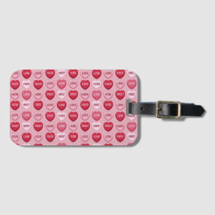 colorful candy Valentine's day heart pattern Luggage Tag