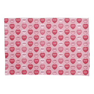colorful candy Valentine's day heart pattern Pillowcase