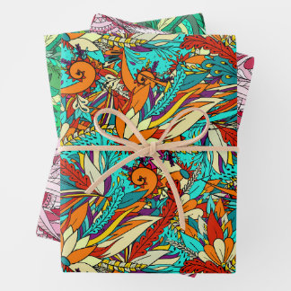 Colorful caribbean Edition Packpapier Blatt Wrapping Paper Sheet