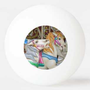 Colorful carousel horses ping pong ball