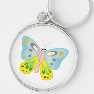 COLORFUL CARTOON BUTTERFLY KEYCHAIN