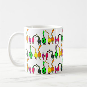 Colorful Cat Butts Pattern Coffee Mug
