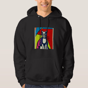 Colorful Cat Cute Kitten Kitty Feline Pop Fun Desi Hoodie