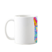 Colorful Cat Mug | Cute Artistic Cat Illustration