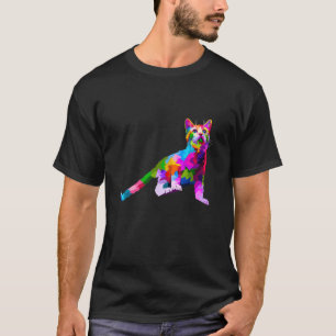 Colorful Cat Standing Top Graphic