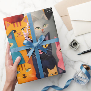 Colorful Cat Wrapping Paper