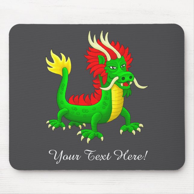 Colorful Chinese Dragon  Mouse Pad (Front)