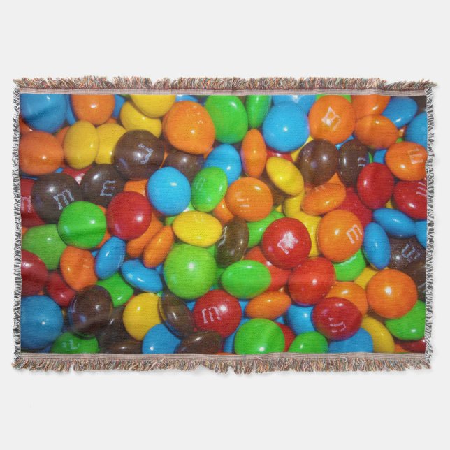 Colorful Chocolate Candy,  Throw Blanket (Front)