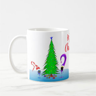 Colorful Christmas Cartoon Coffee Mug