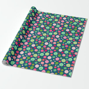 Colorful Christmas Confetti Dots Wrapping Paper