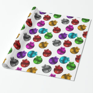 Colorful Christmas Decorations Wrapping Paper