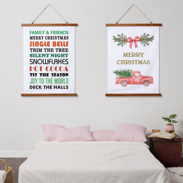 COLORFUL CHRISTMAS HANGING TAPESTRY (Bedroom)