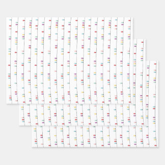 Colorful Christmas Lights - Wrapping Paper Sheet