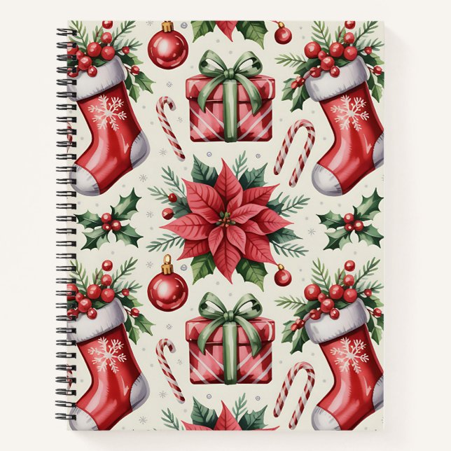 Colorful Christmas Notebook – Festive Winter Desig (Front)