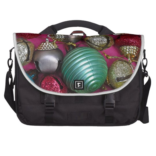 Colorful christmas ornaments laptop computer bag