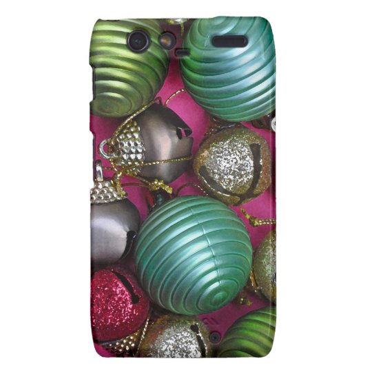 Colorful christmas ornaments motorola droid RAZR case