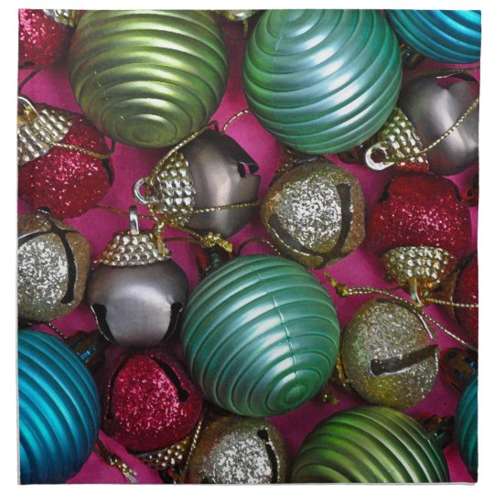 Colorful christmas ornaments napkin