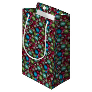 Colorful christmas ornaments small gift bag