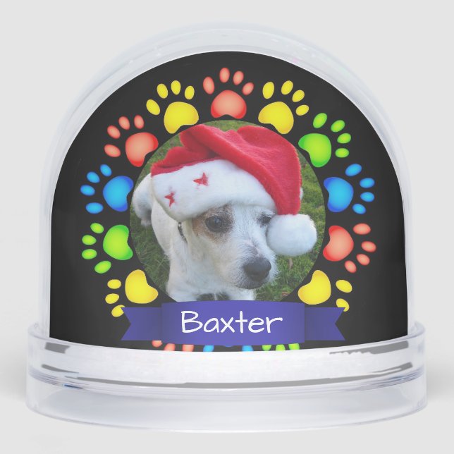 Colorful Christmas Paws Custom Pet Photo (Avant)