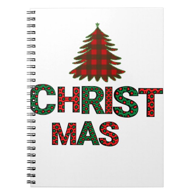 Colorful Christmas Tree Notebook (Front)