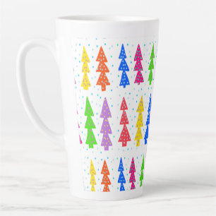 Colorful Christmas Tree Pop Art  Latte Mug